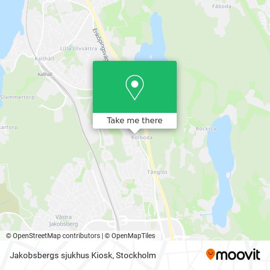 Jakobsbergs sjukhus Kiosk map