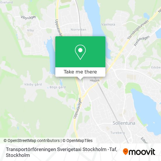 Transportörföreningen Sverigetaxi Stockholm -Taf map