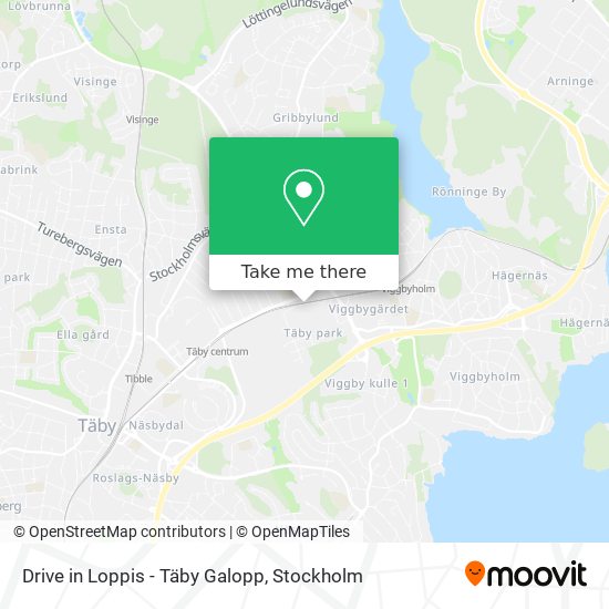 Drive in Loppis - Täby Galopp map