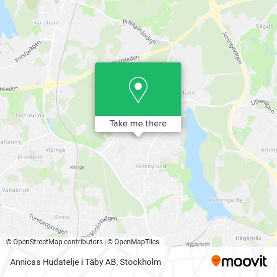 Annica's Hudatelje i Täby AB map