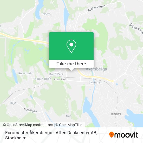 Euromaster Åkersberga - Aftén Däckcenter AB map