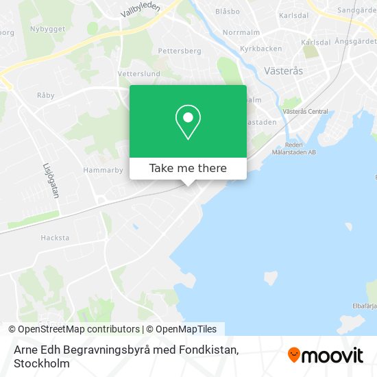 Arne Edh Begravningsbyrå med Fondkistan map