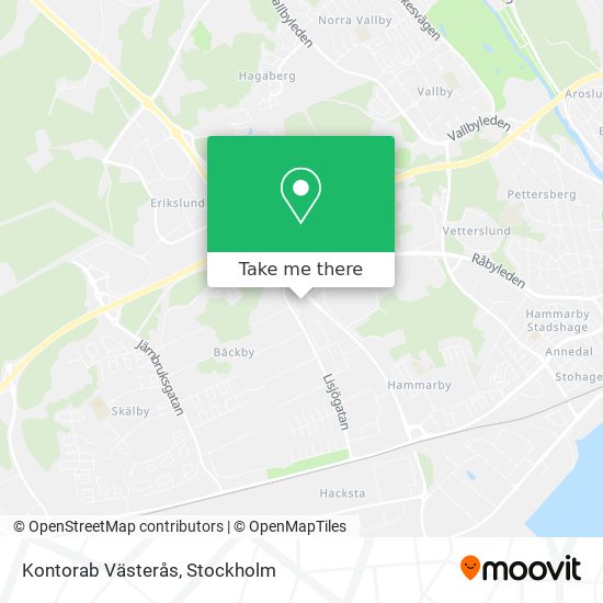 Kontorab Västerås map