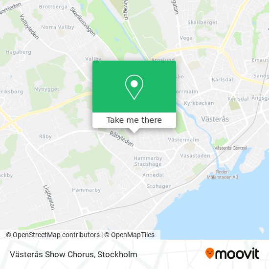 Västerås Show Chorus map