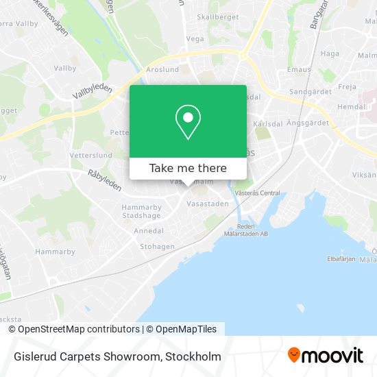 Gislerud Carpets Showroom map