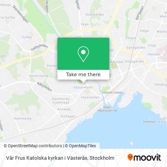 Vår Frus Katolska kyrkan i Västerås map