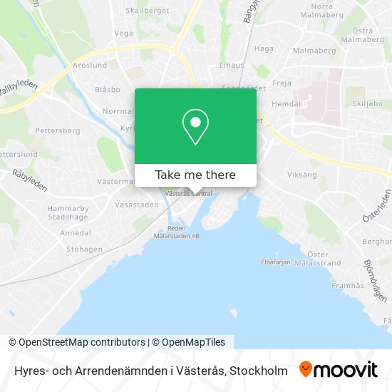 Hyres- och Arrendenämnden i Västerås map