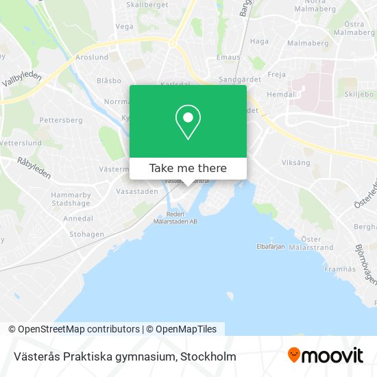 Västerås Praktiska gymnasium map