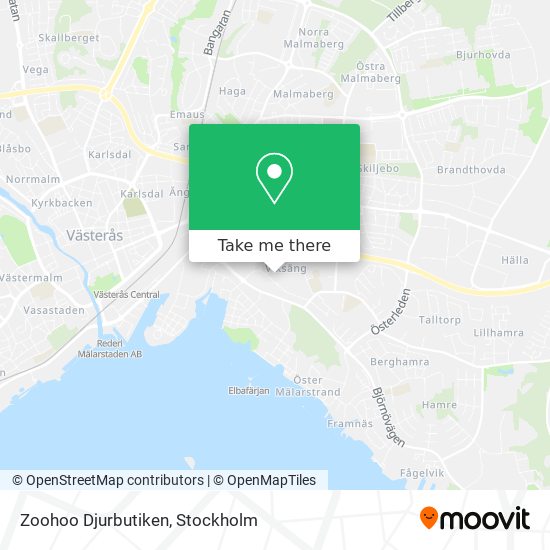 Zoohoo Djurbutiken map