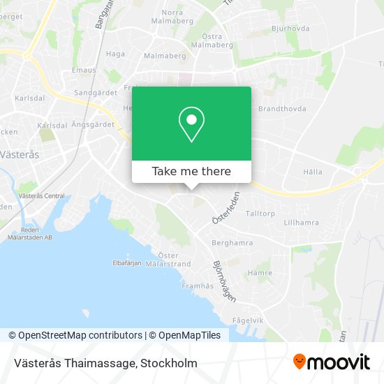 Västerås Thaimassage map