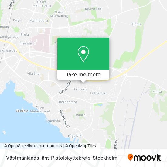 Västmanlands läns Pistolskyttekrets map