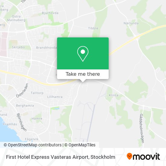 First Hotel Express Vasteras Airport map