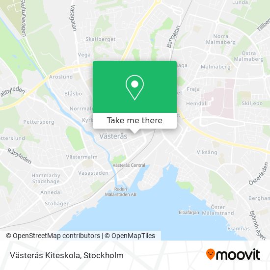 Västerås Kiteskola map