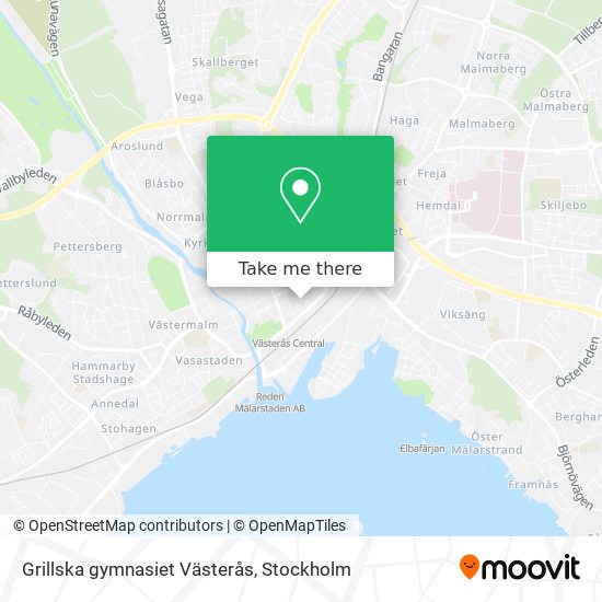 Grillska gymnasiet Västerås map