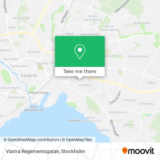 Västra Regementsgatan map