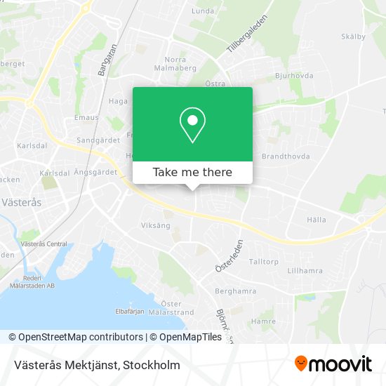 Västerås Mektjänst map