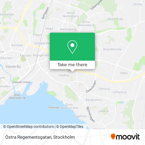 Östra Regementsgatan map