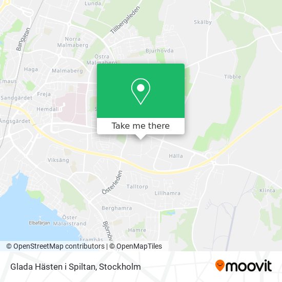 Glada Hästen i Spiltan map