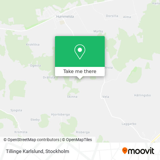 Tillinge Karlslund map