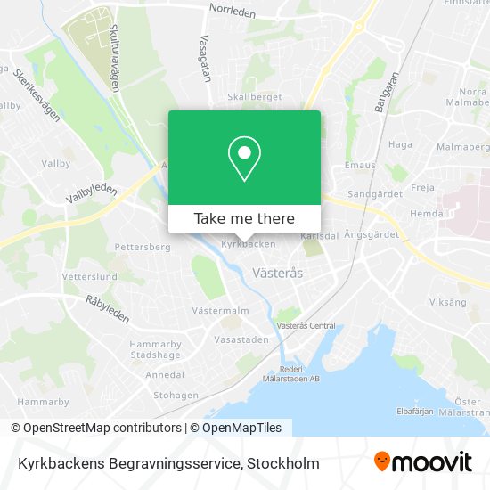 Kyrkbackens Begravningsservice map