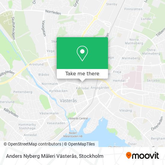 Anders Nyberg Måleri Västerås map