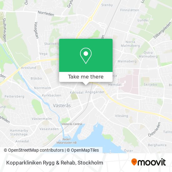 Kopparkliniken Rygg & Rehab map