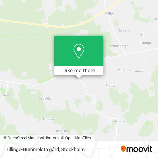 Tillinge-Hummelsta gård map