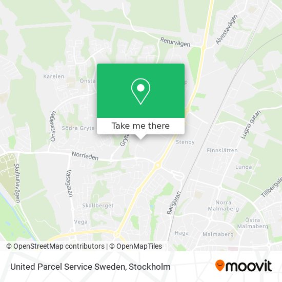 United Parcel Service Sweden map