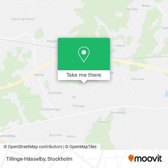 Tillinge-Hässelby map