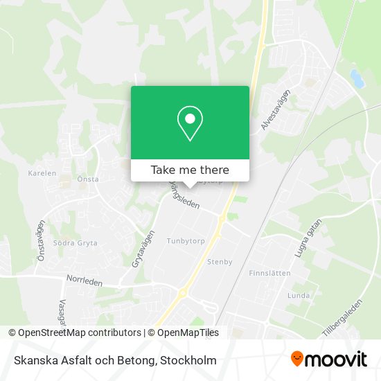 Skanska Asfalt och Betong map