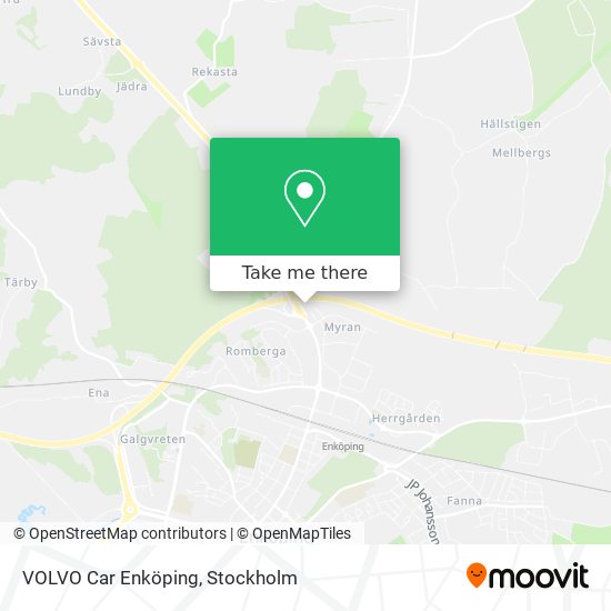 VOLVO Car Enköping map