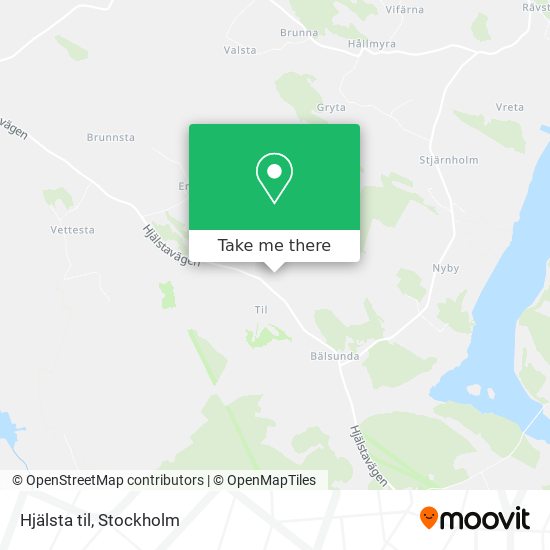 Hjälsta til map