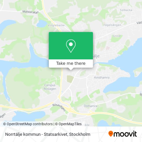 Norrtälje kommun - Statsarkivet map