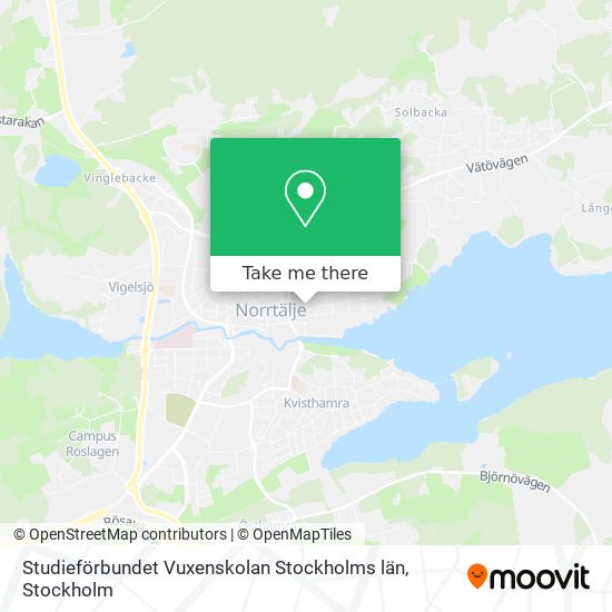 Studieförbundet Vuxenskolan Stockholms län map