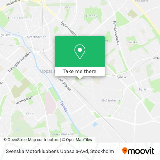 Svenska Motorklubbens Uppsala-Avd map