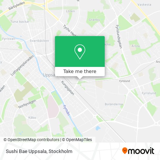 Sushi Bae Uppsala map