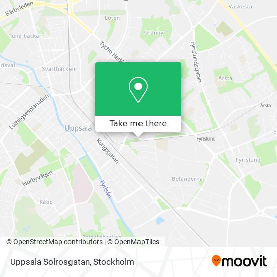 Uppsala Solrosgatan map