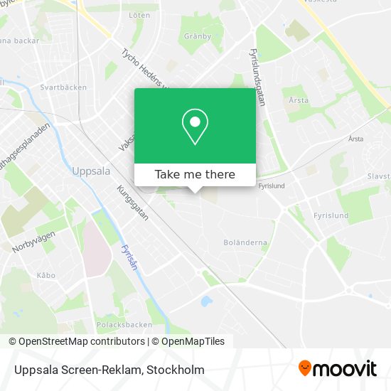 Uppsala Screen-Reklam map