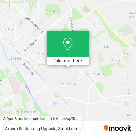 Axsara Restaurang Uppsala map