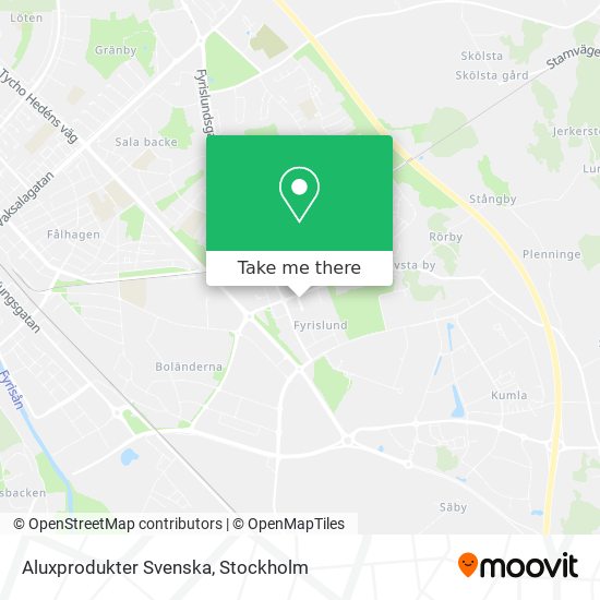 Aluxprodukter Svenska map