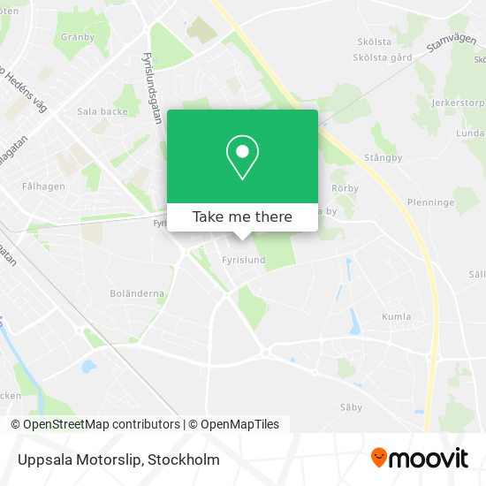 Uppsala Motorslip map