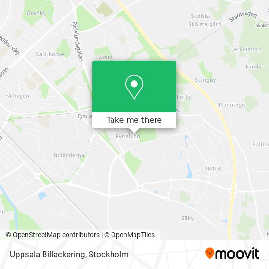 Uppsala Billackering map