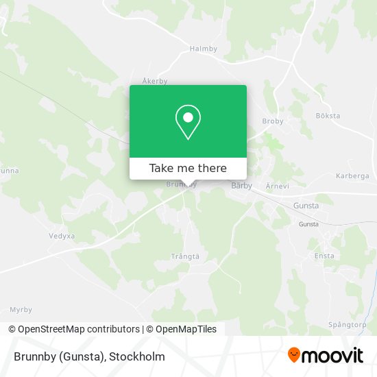 Brunnby (Gunsta) map