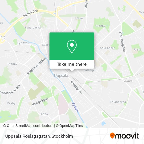 Uppsala Roslagsgatan map