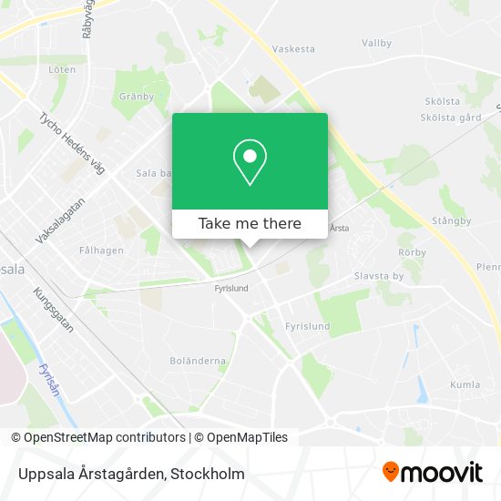 Uppsala Årstagården map