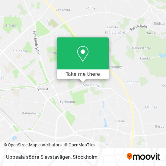 Uppsala södra Slavstavägen map