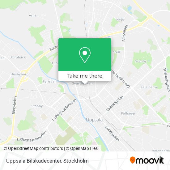 Uppsala Bilskadecenter map