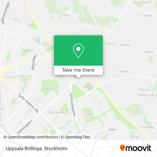 Uppsala Brillinge map