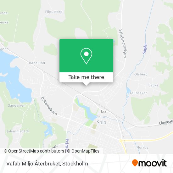 Vafab Miljö Återbruket map