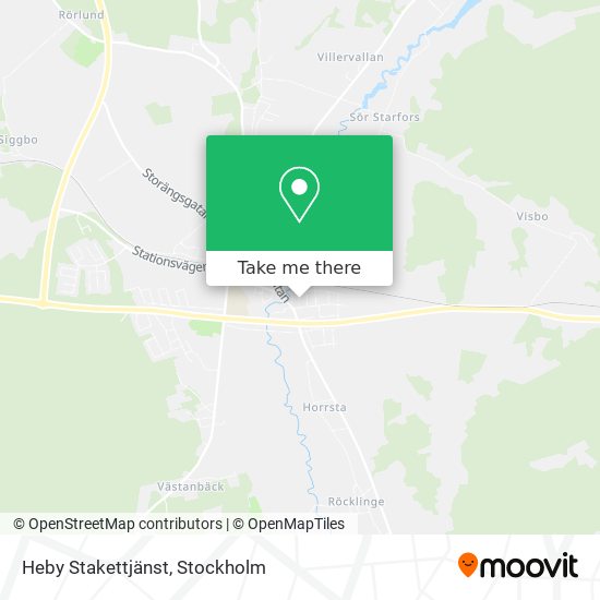 Heby Stakettjänst map